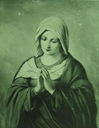 祈る聖母マリアの絵